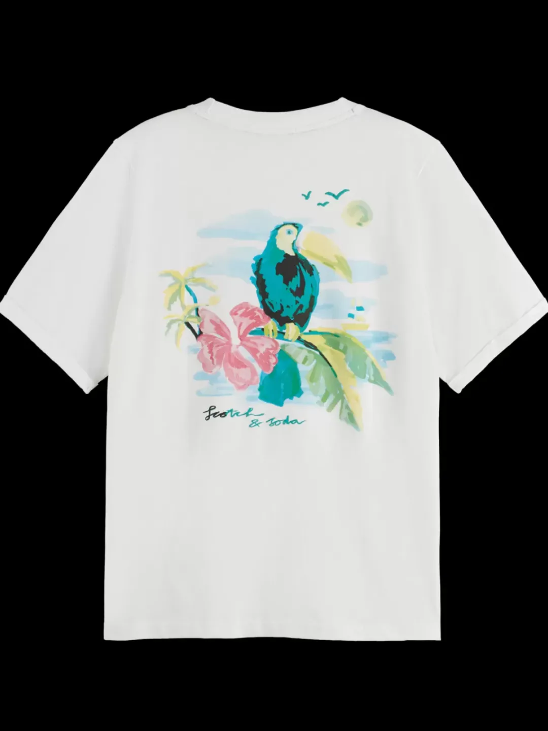 Clearance Scotch & Soda RELAXED FIT GRAPHIC T-SHIRT White