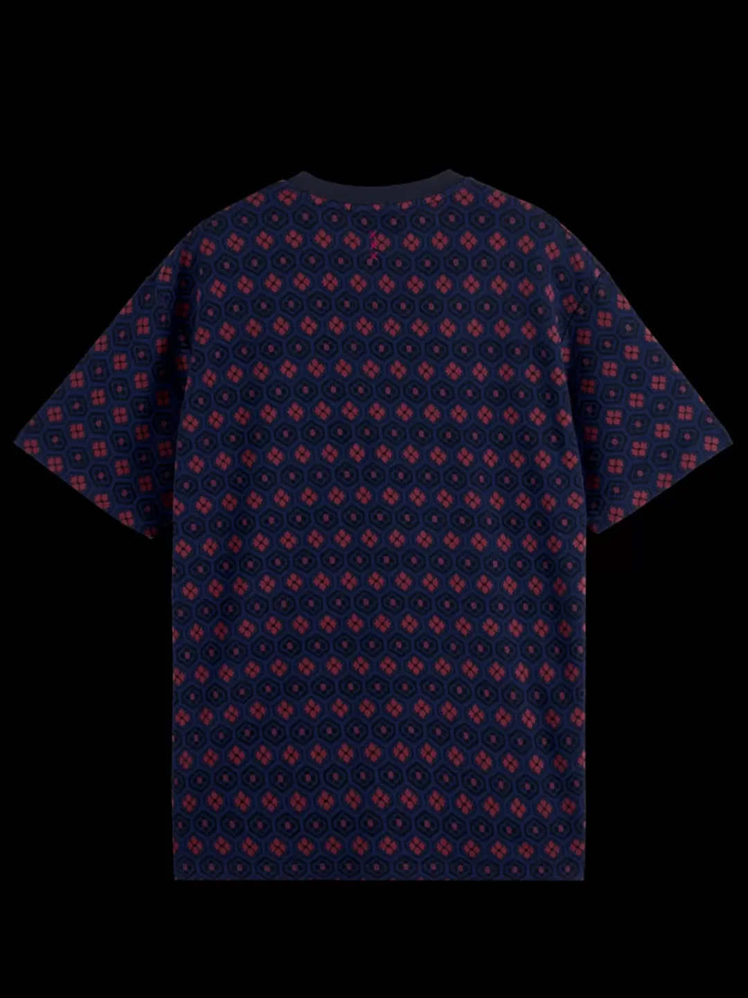 Outlet Scotch & Soda Relaxed fit jacquard t-shirt NightBookcoverDitsy