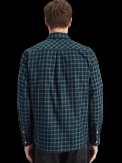 Online Scotch & Soda Relaxed fit lightweight flannel check shirt GreenCheck