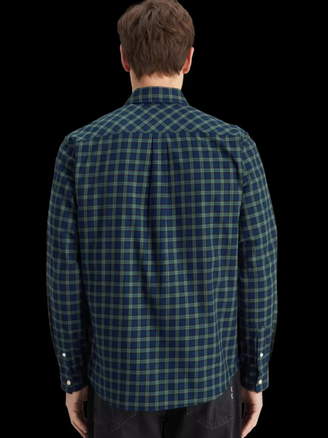 Online Scotch & Soda Relaxed fit lightweight flannel check shirt GreenCheck