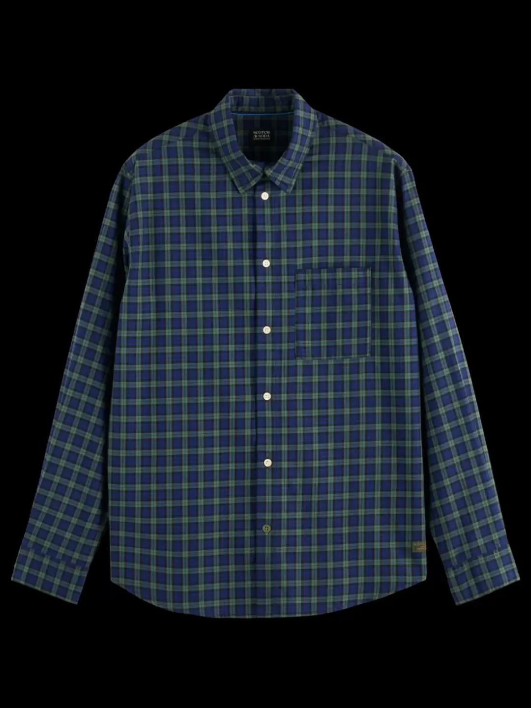 Online Scotch & Soda Relaxed fit lightweight flannel check shirt GreenCheck