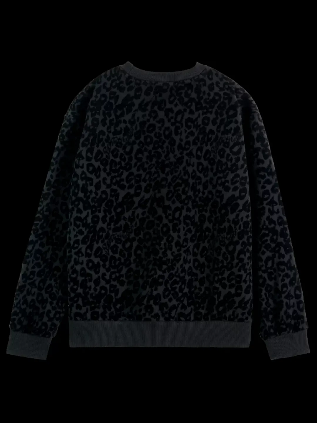 Best Scotch & Soda Relaxed fit sweatshirt with flock artwork EveningBlack