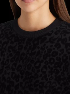 Best Scotch & Soda Relaxed fit sweatshirt with flock artwork EveningBlack