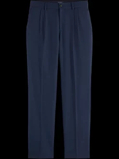 Sale Scotch & Soda RELAXED STRAIGHT FIT PLEATED WOOL BLEND CHINO Night