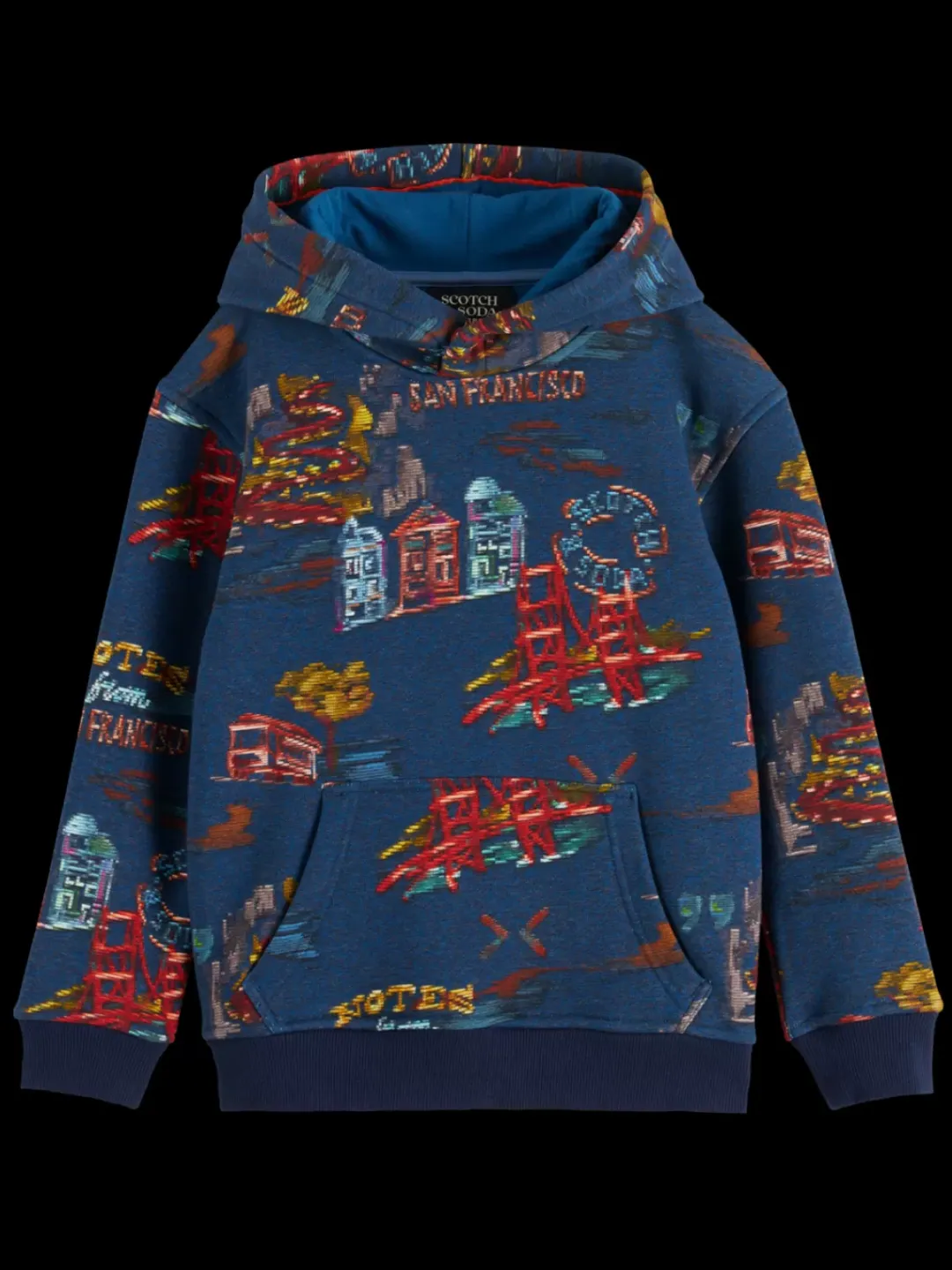 Fashion Scotch & Soda RELAXED-FIT ALLOVER PRINTED HOODIE TravelNotes