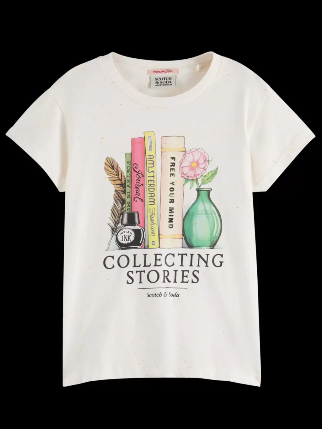 Sale Scotch & Soda RELAXED-FIT ARTWORK T-SHIRT Swan