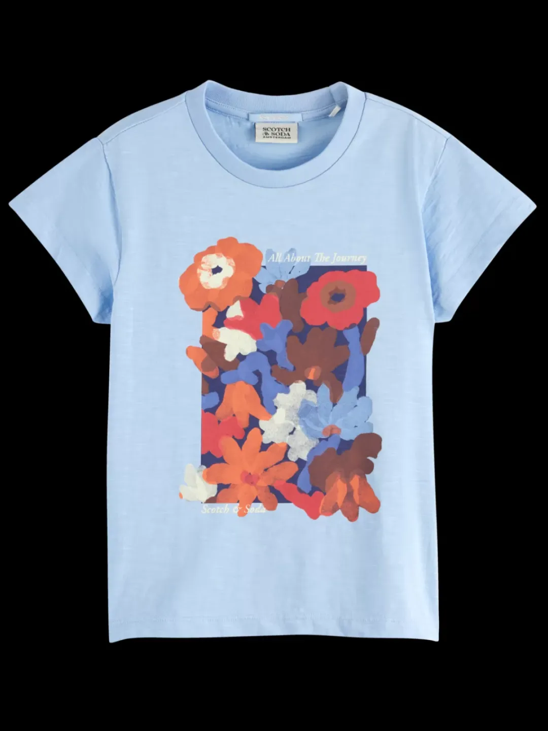 Sale Scotch & Soda RELAXED-FIT ARTWORK T-SHIRT PacificBlue