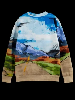 Discount Scotch & Soda RELAXED-FIT PLACED ARTWORK SWEATSHIRT OnTheRoadPrint