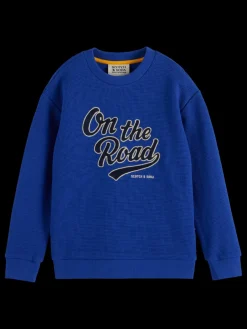 Hot Scotch & Soda RELAXED-FIT STRUCTURED CREWNECK SWEAT RoadTripBlue