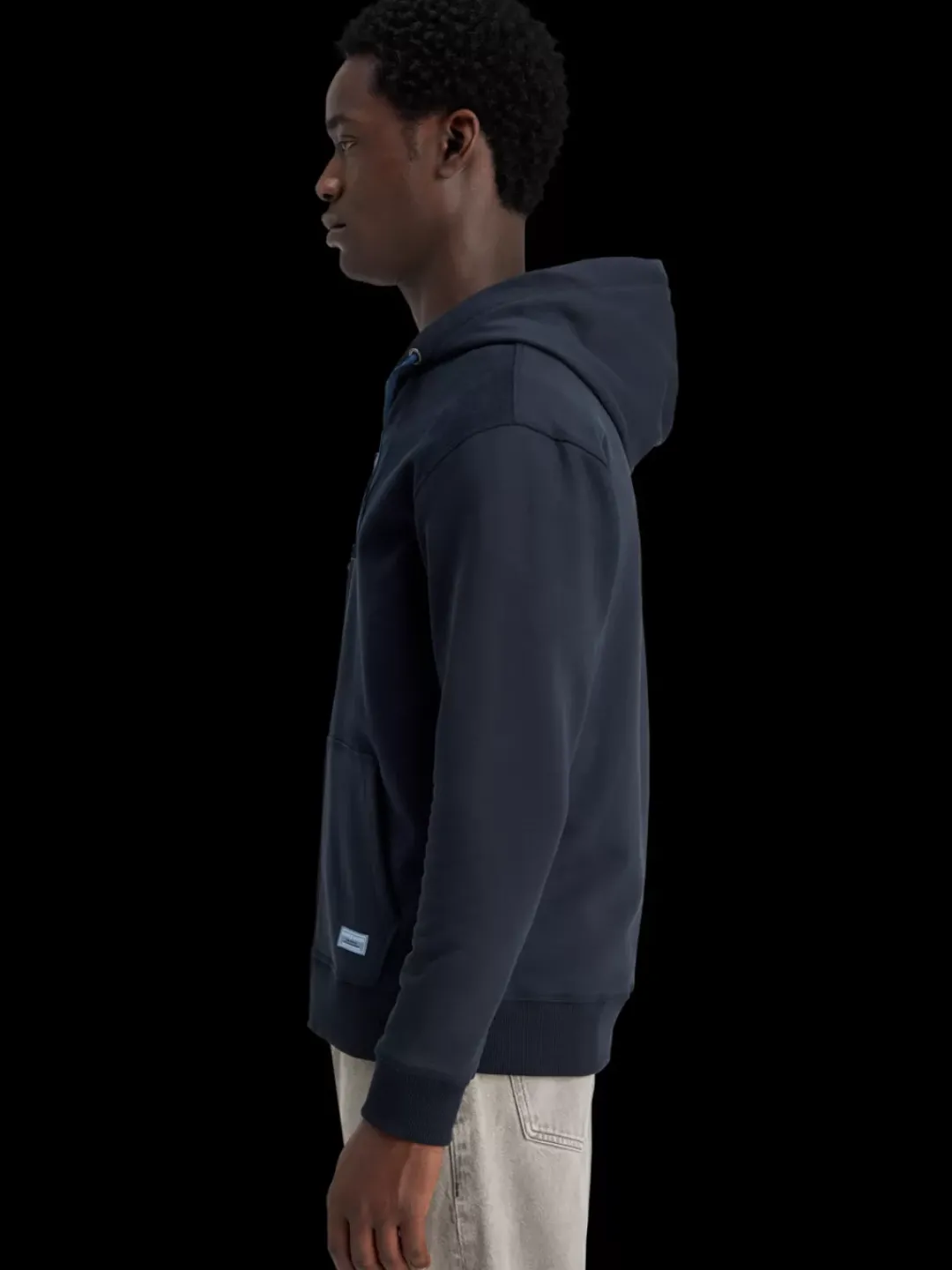 Best Scotch & Soda Reverse terry zip through hoodie Night