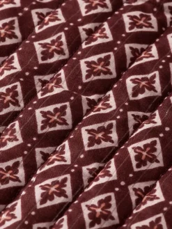 Online Scotch & Soda Reversible blockprint liner jacket GeoFlowerBordeaux