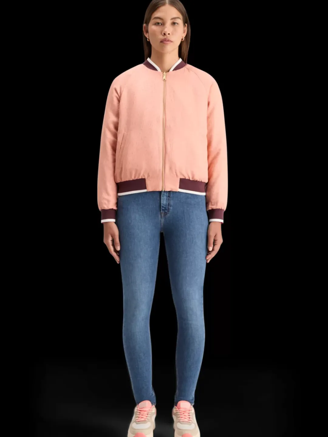Sale Scotch & Soda REVERSIBLE BOMBER ShiboriFloralPink