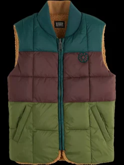Outlet Scotch & Soda REVERSIBLE PADDED BODY WARMER Colourblock/Sand