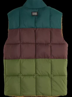 Outlet Scotch & Soda REVERSIBLE PADDED BODY WARMER Colourblock/Sand