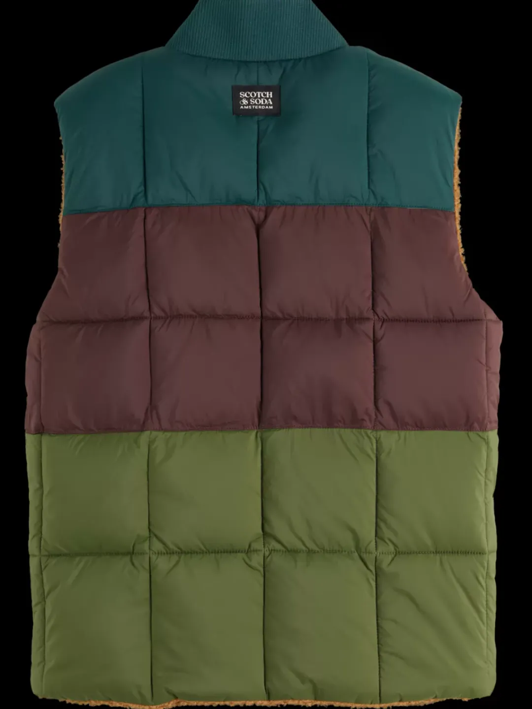 Outlet Scotch & Soda REVERSIBLE PADDED BODY WARMER Colourblock/Sand