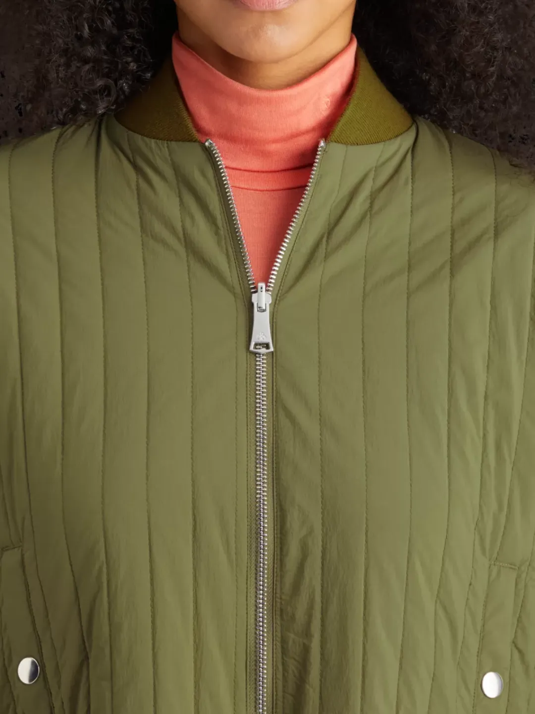 Online Scotch & Soda Reversible vertical quilt bomber WashedMilitary