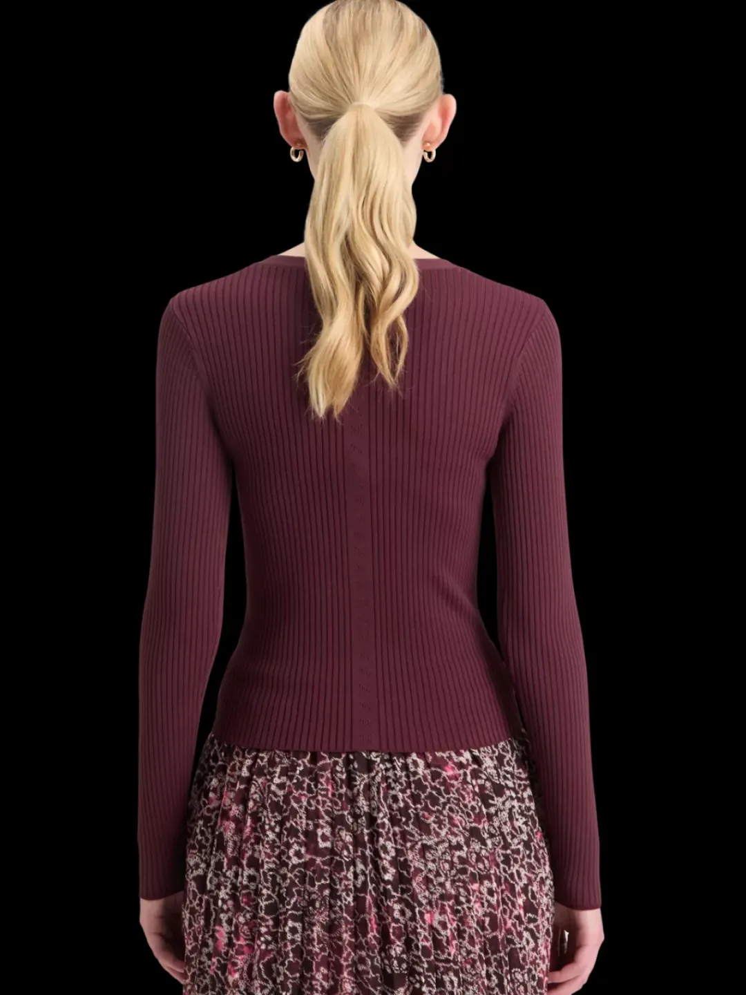 New Scotch & Soda RIBBED FITTED PULLOVER