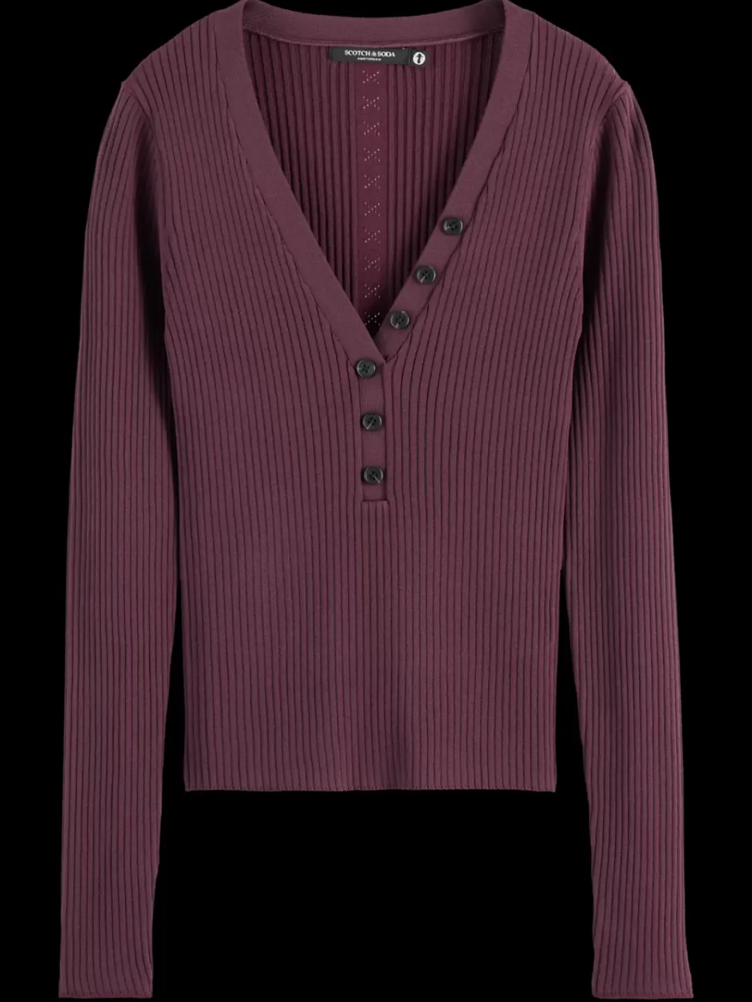 New Scotch & Soda RIBBED FITTED PULLOVER