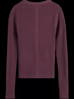 New Scotch & Soda RIBBED FITTED PULLOVER