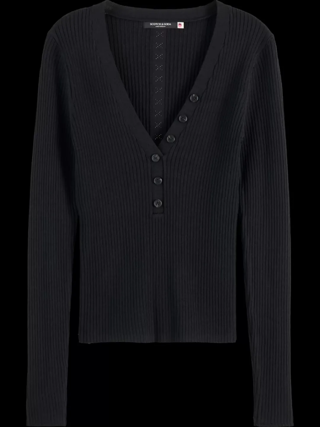 New Scotch & Soda RIBBED FITTED PULLOVER