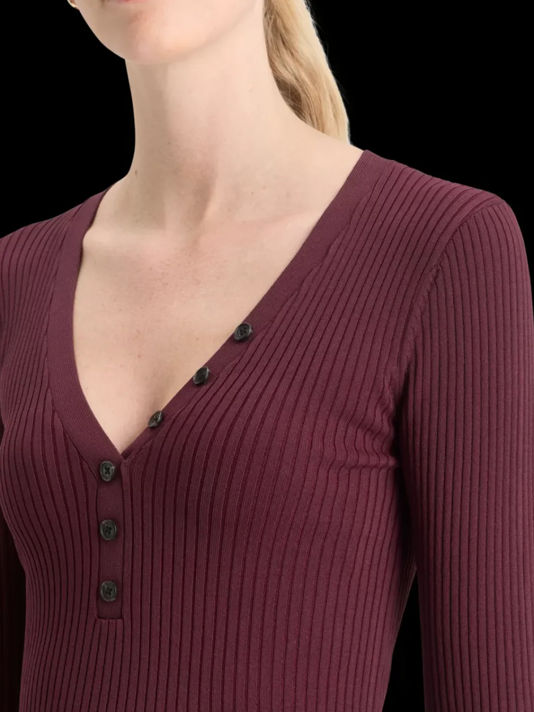 New Scotch & Soda RIBBED FITTED PULLOVER
