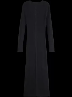 Outlet Scotch & Soda RIBBED KNITTED MIDI DRESS EveningBlack
