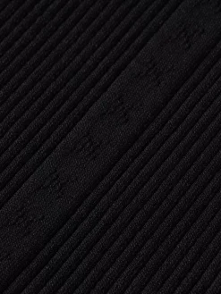 Outlet Scotch & Soda RIBBED KNITTED MIDI DRESS EveningBlack