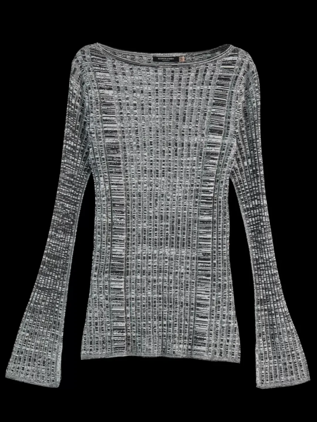 Clearance Scotch & Soda Ribbed knitted pullover Black