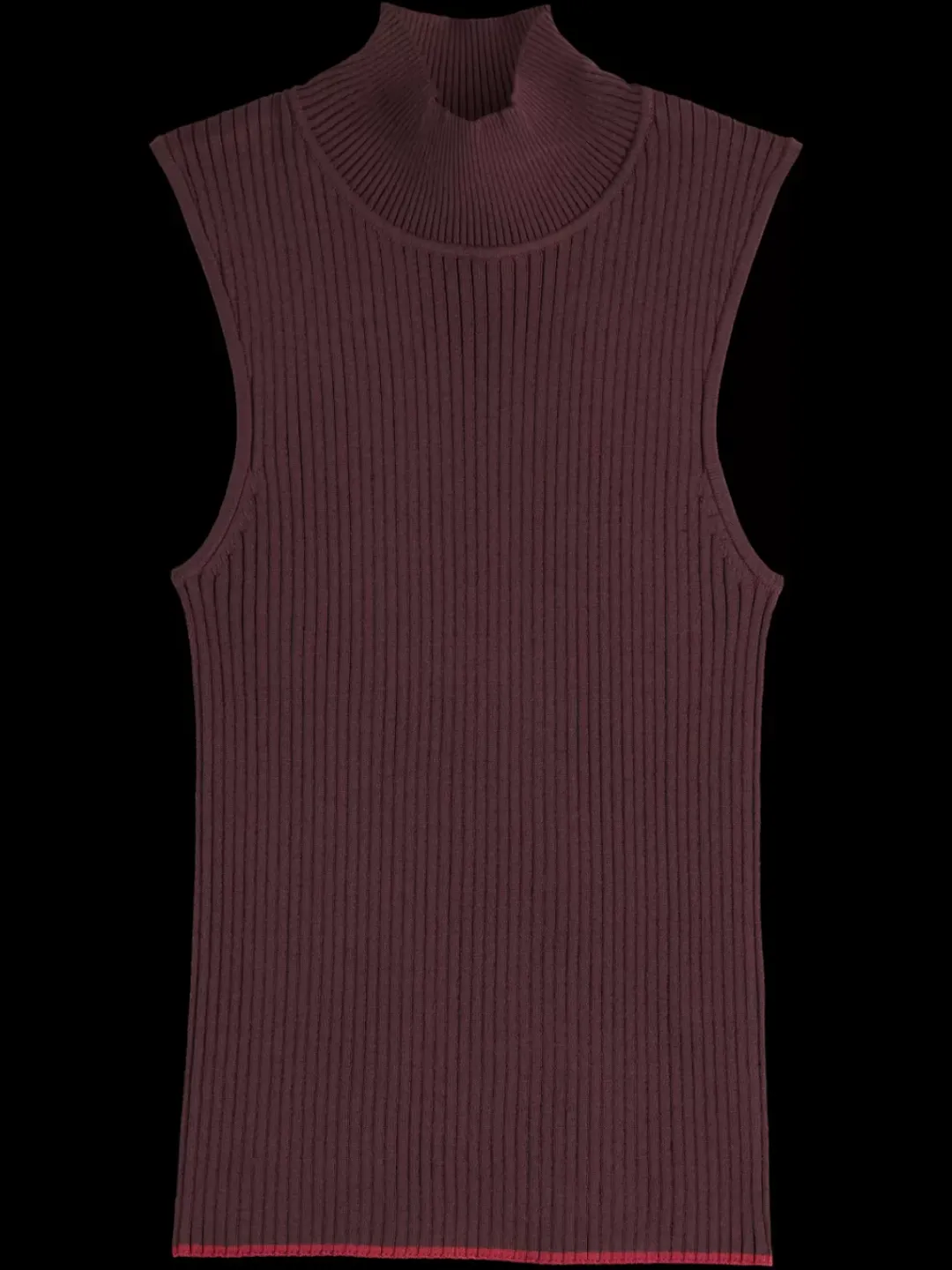 Fashion Scotch & Soda RIBBED KNITTED TANK Wine