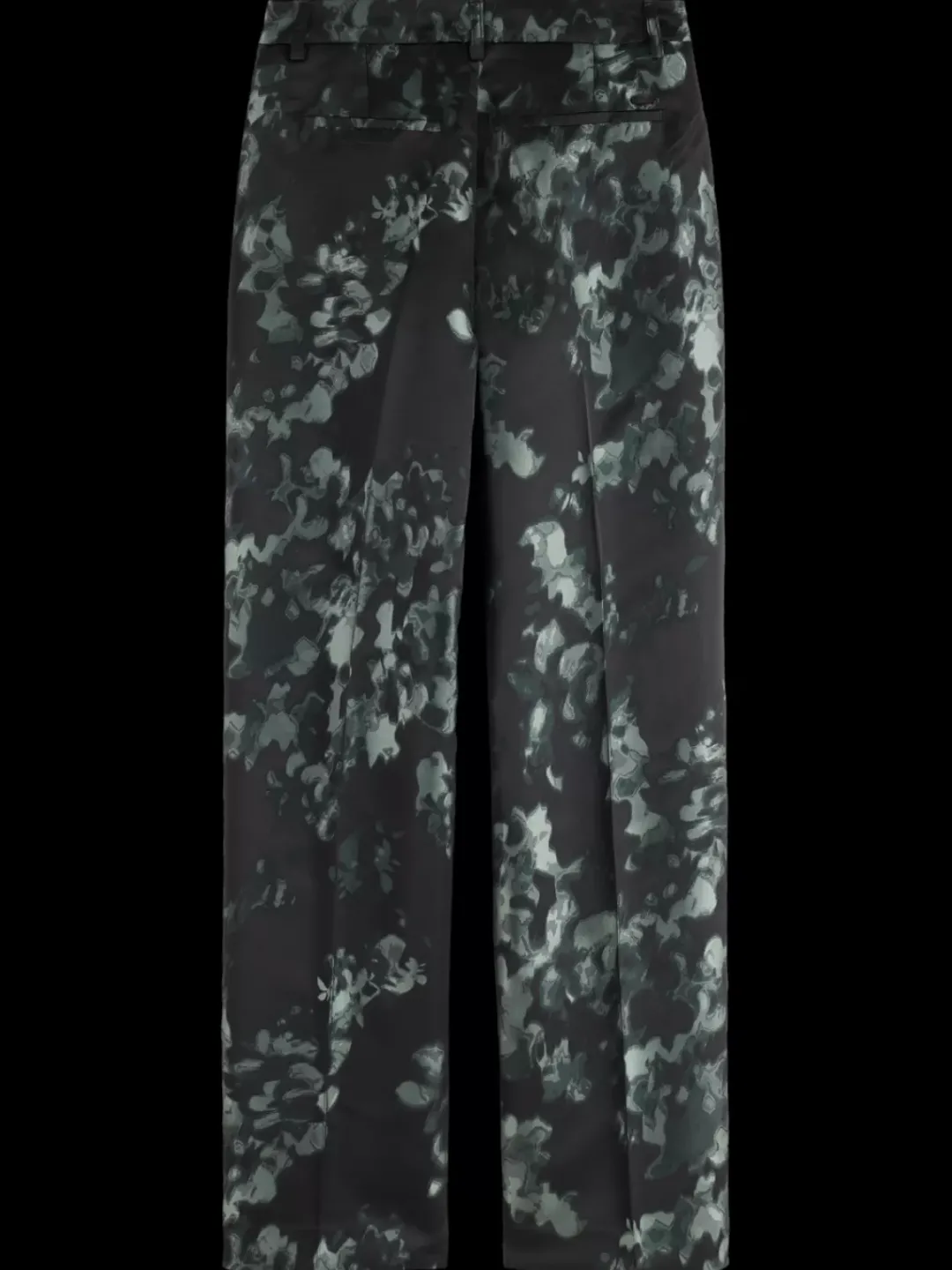 Fashion Scotch & Soda Ripple floral jacquard straight leg pant NieuwBlossomPrintParkgreen