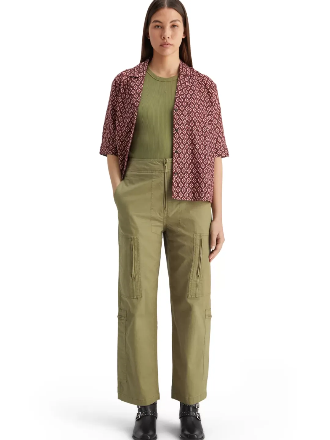 Discount Scotch & Soda Ripstop utility pant WashedMilitary