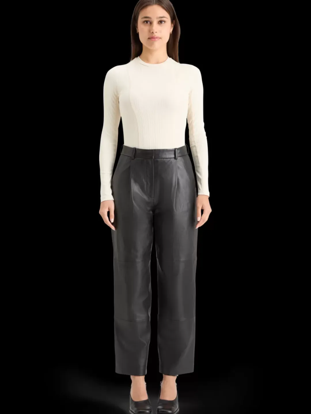 Online Scotch & Soda ROBYN NAPPA LEATHER PANT EveningBlack