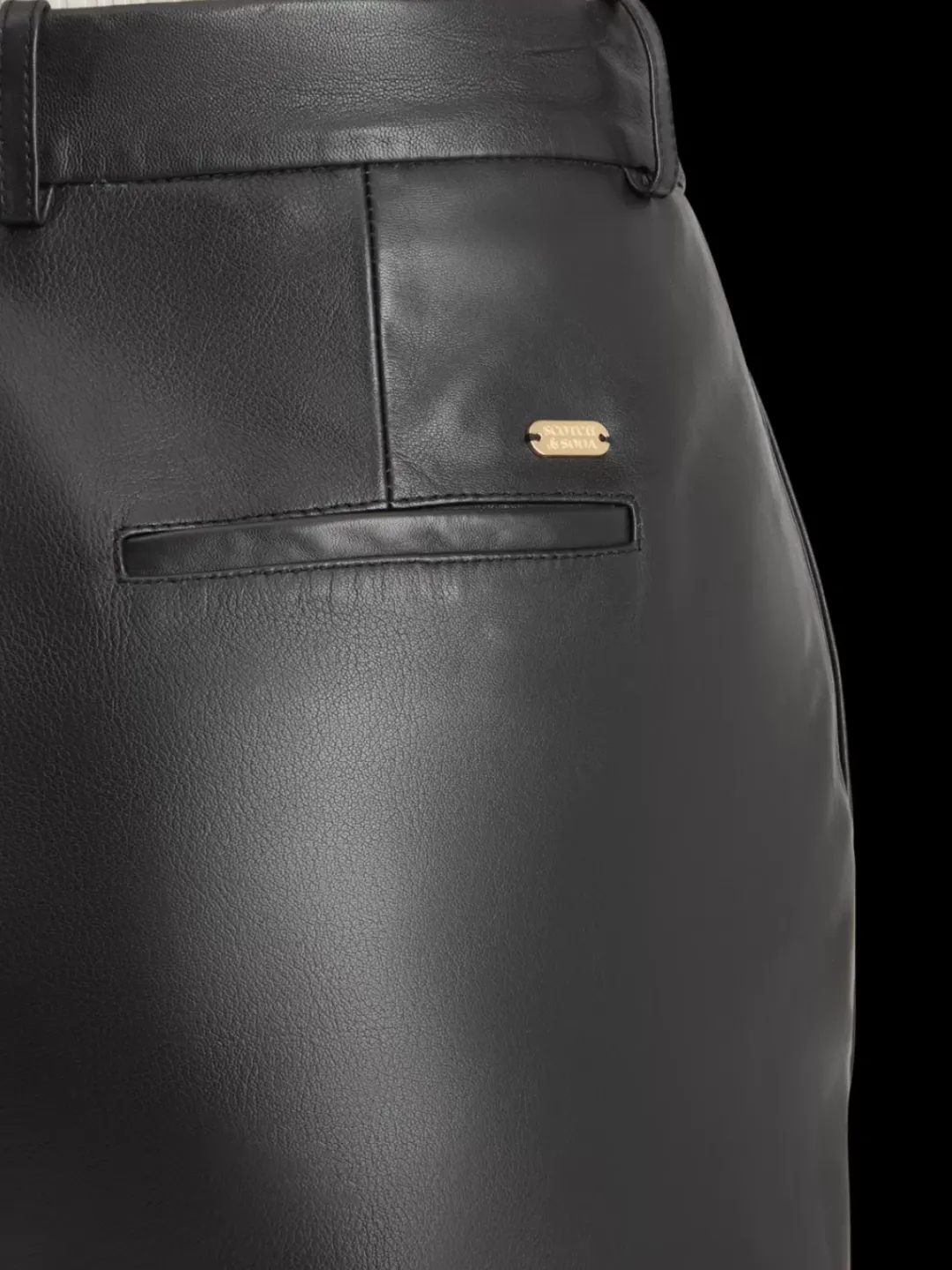 Online Scotch & Soda ROBYN NAPPA LEATHER PANT EveningBlack