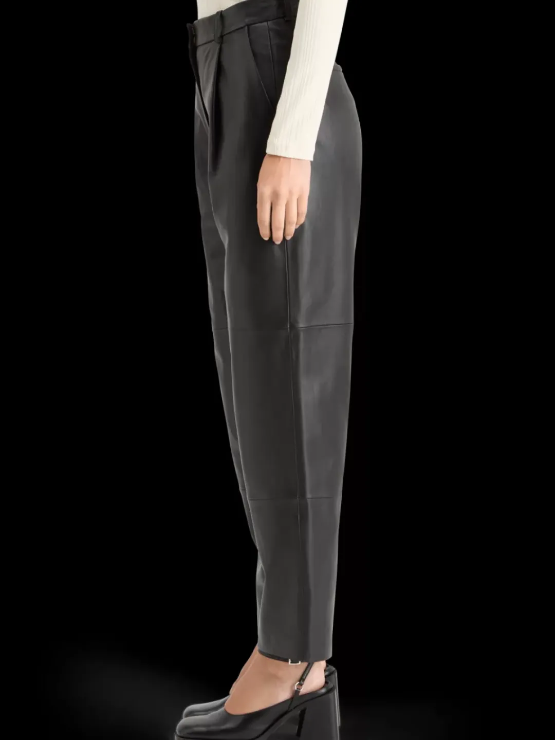Online Scotch & Soda ROBYN NAPPA LEATHER PANT EveningBlack