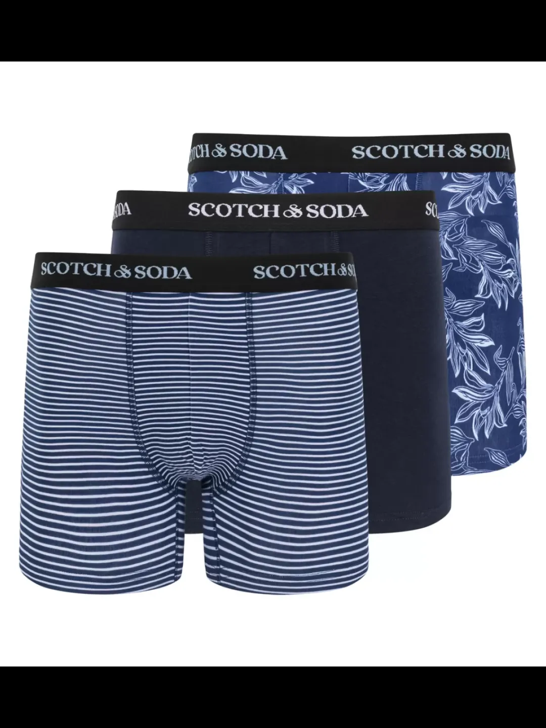 Outlet Scotch & Soda SCOTCH & SODA MEN'S UNDERWEAR SS24 - 3PK COTTON STRETCH TRUNK (PRINT)