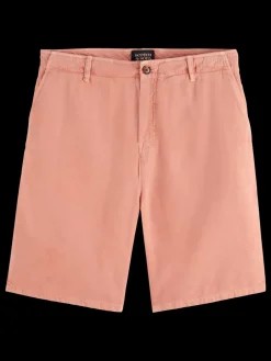New Scotch & Soda Seasonal - relaxed fit natural-dyed cotton/linen short CoralReef