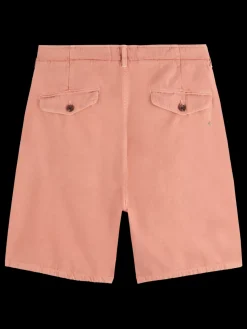 New Scotch & Soda Seasonal - relaxed fit natural-dyed cotton/linen short CoralReef