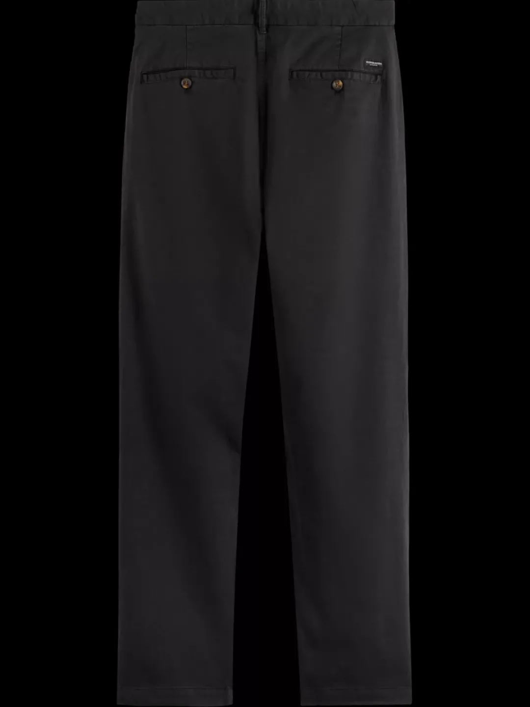 Fashion Scotch & Soda Seasonal - straight fit garment-dyed pleated chino Black