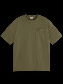 Clearance Scotch & Soda Seasonal core - 3 crosses loose fit pocket t-shirt
