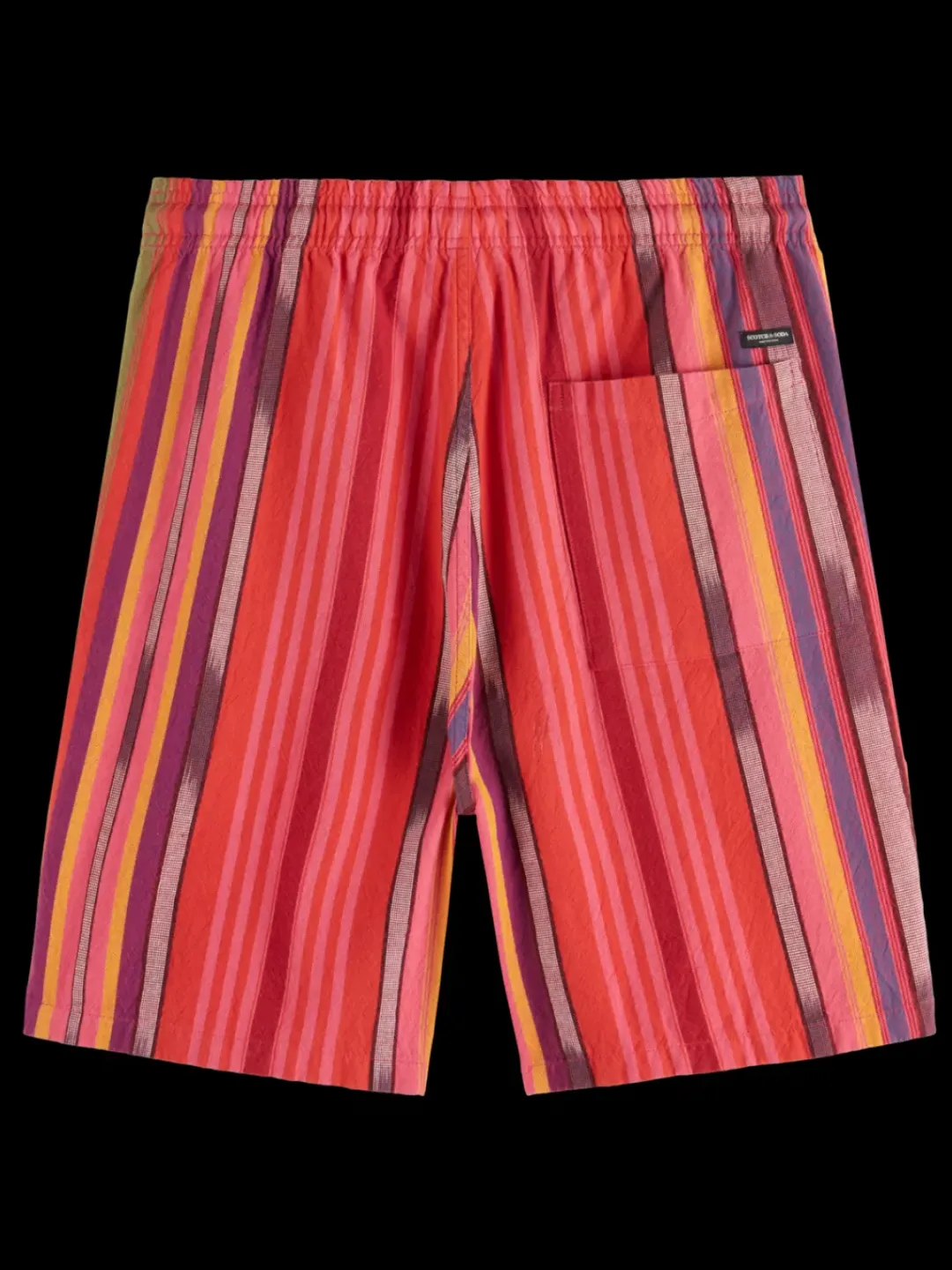 Outlet Scotch & Soda Seasonal- striped cotton-oxford bermuda short PinkIkat