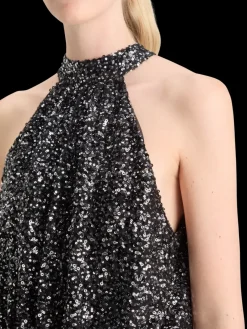Best Scotch & Soda SEQUIN PLAYSUIT SilverBlackSequins