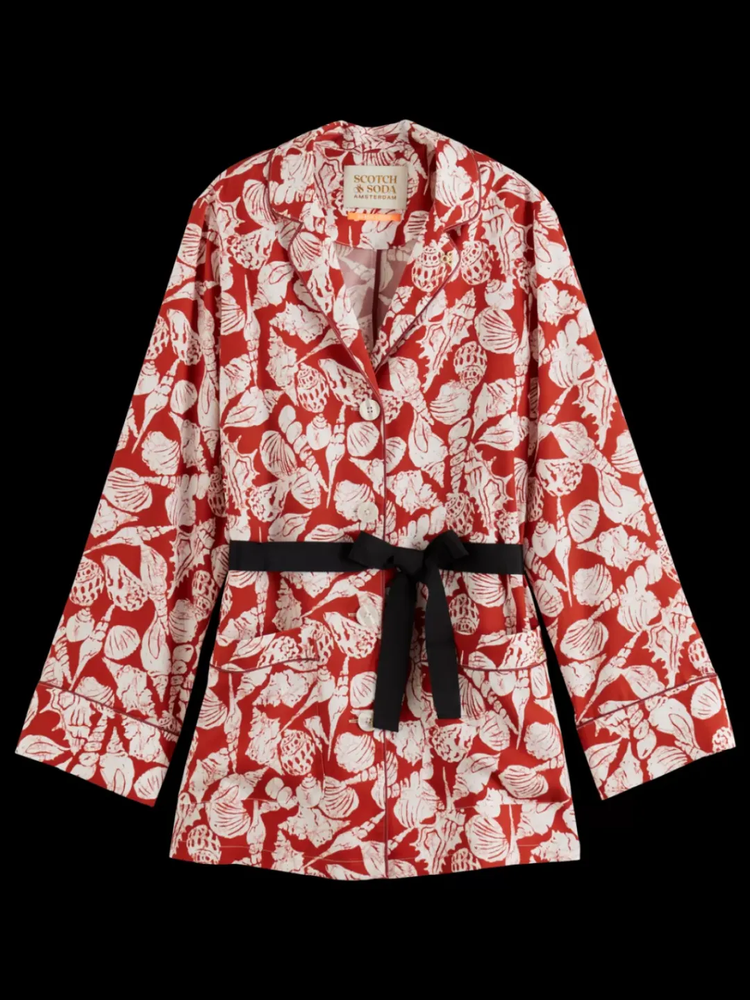 Best Scotch & Soda SHELL BATIK PRINTED PYJAMA BLAZER ShellBatikTerracotta