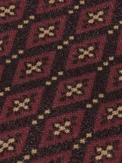 New Scotch & Soda SHORT SLEEVE JACQUARD PULLOVER DarkBordeaux