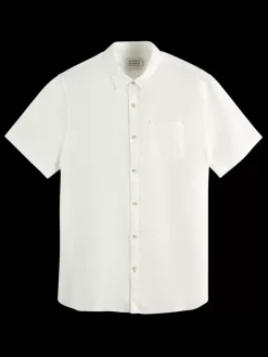 Sale Scotch & Soda Short sleeve linen shirt