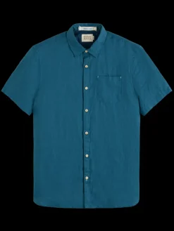 Sale Scotch & Soda Short sleeve linen shirt