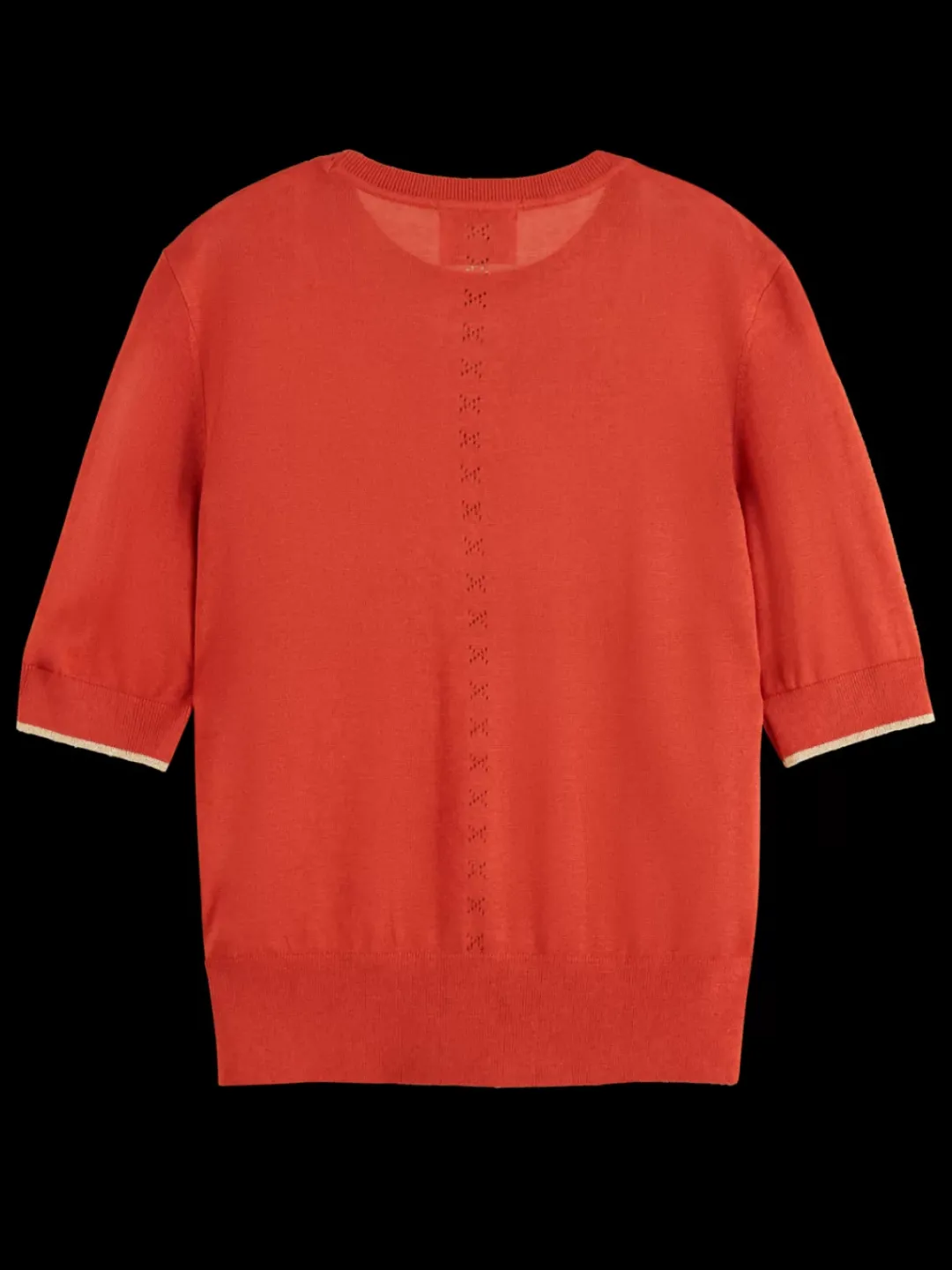 Hot Scotch & Soda SHORT SLEEVED CREW NECK PULLOVER RusticCoral