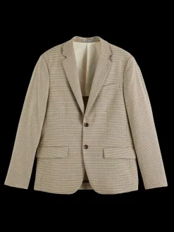 Clearance Scotch & Soda Single breasted yarn-dyed blazer AntraOffwhiteMiniCheck