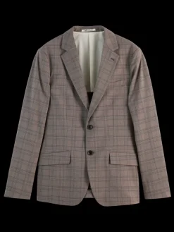 Fashion Scotch & Soda SINGLE BREASTED YARN-DYED BLAZER BrownEcruCheck