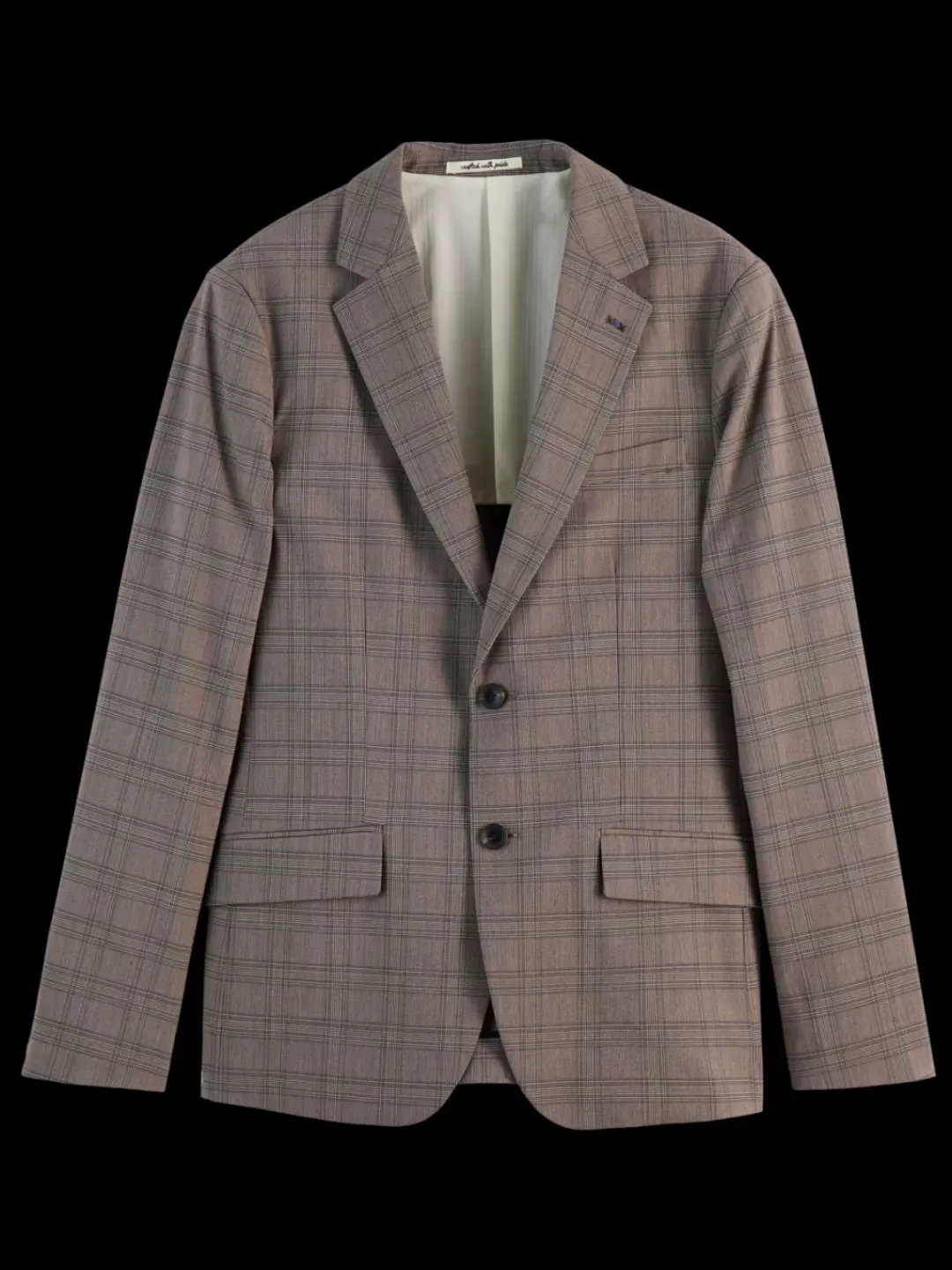 Fashion Scotch & Soda SINGLE BREASTED YARN-DYED BLAZER BrownEcruCheck