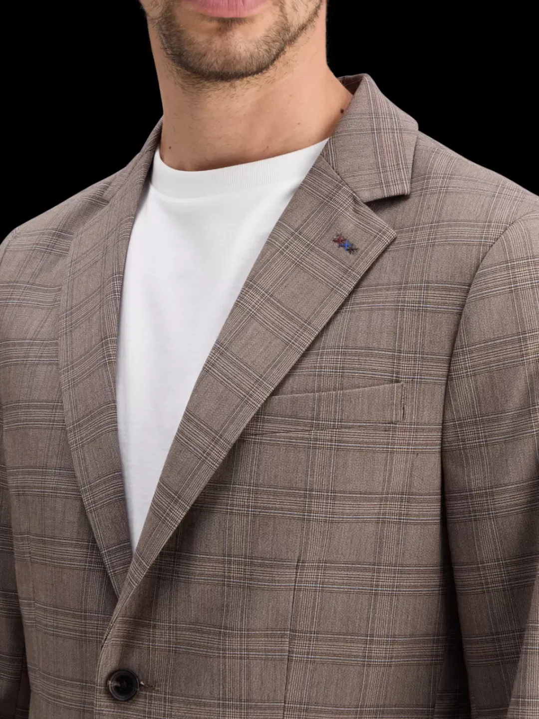 Fashion Scotch & Soda SINGLE BREASTED YARN-DYED BLAZER BrownEcruCheck
